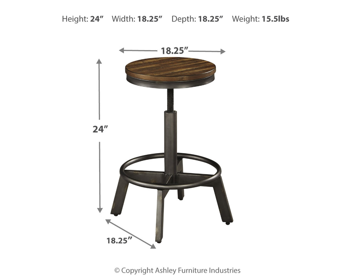 Torjin Brown/Gray Counter Height Stool (Set of 2) from Ashley Furniture - Luna Furniture