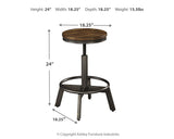Torjin Brown/Gray Counter Height Stool (Set of 2) from Ashley Furniture - Luna Furniture