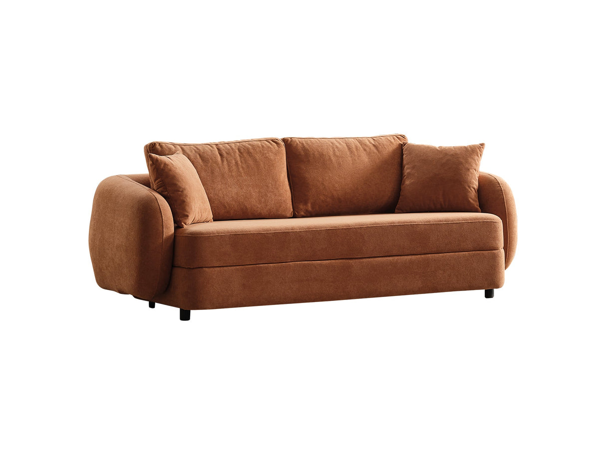 Toscana 4-pieces (4 Seater Sofa & 3 Seater Sofa & 2 Chair) Livingroom Set Orange - Green in Orange-Green from Furnia - Luna Furniture
