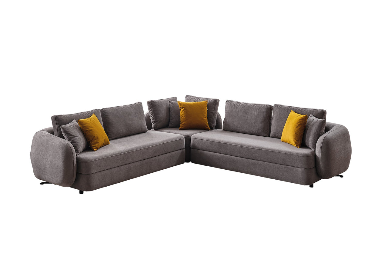 Toscana Gray Modular Sectional from Furnia - Luna Furniture