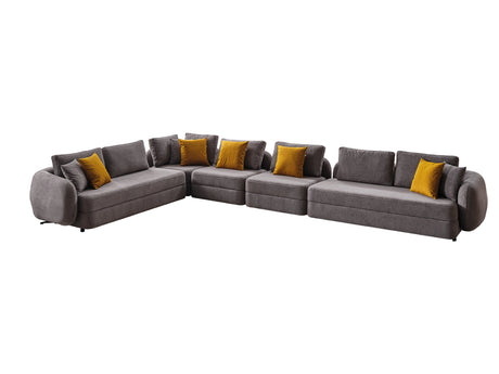Toscana Gray Modular Sectional from Furnia - Luna Furniture