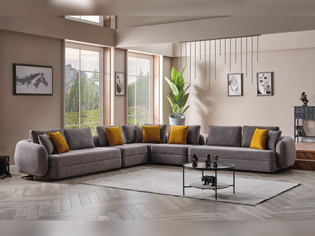 Toscana Gray Modular Sectional from Furnia - Luna Furniture