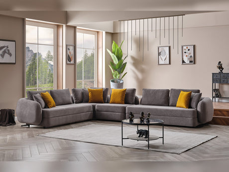 Toscana Gray Modular Sectional from Furnia - Luna Furniture