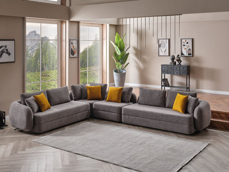 Toscana Gray Modular Sectional from Furnia - Luna Furniture