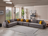 Toscana Gray Modular Sectional from Furnia - Luna Furniture