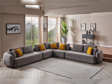 Toscana Gray Modular Sectional from Furnia - Luna Furniture
