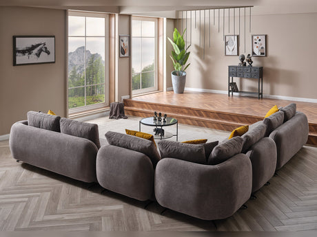 Toscana Gray Modular Sectional from Furnia - Luna Furniture