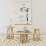 Touhy Natural Mango 3-Piece Round Coffee and End Table Set from Coaster - Luna Furniture