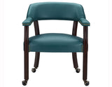 Tournament Arm Chair w/Casters, Teal, Set of 2 from Steve Silver - Luna Furniture