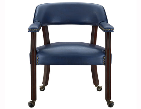 Tournament Arm Chair w/Casters, Navy, Set of 2 from Steve Silver - Luna Furniture