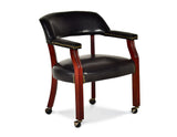 Tournament Arm Chair w/Casters, Black from Steve Silver - Luna Furniture