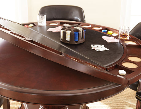 Tournament Game Table and Chairs, 6-Piece, Black(Table & 4 Side Chairs) from Steve Silver - Luna Furniture
