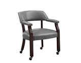 Tournament Arm Chair w/Casters, Gray, Set of 2 from Steve Silver - Luna Furniture