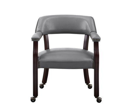 Tournament Arm Chair w/Casters, Gray, Set of 2 from Steve Silver - Luna Furniture