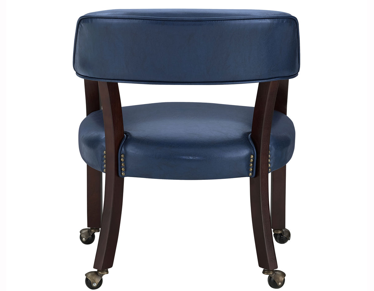 Tournament Arm Chair w/Casters, Navy, Set of 2 from Steve Silver - Luna Furniture