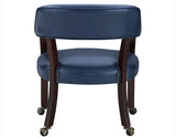 Tournament Arm Chair w/Casters, Navy, Set of 2 from Steve Silver - Luna Furniture