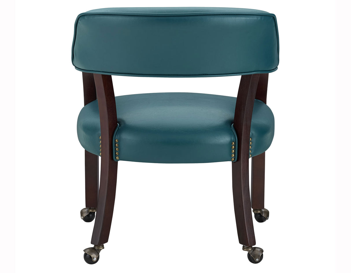 Tournament Arm Chair w/Casters, Teal, Set of 2 from Steve Silver - Luna Furniture