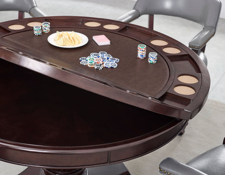 Tournament Game Table and Chairs, 6-Piece, Gray(Table & 4 Chairs) from Steve Silver - Luna Furniture