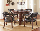 Tournament Game Table and Chairs, 6-Piece, Black(Table & 4 Side Chairs) from Steve Silver - Luna Furniture