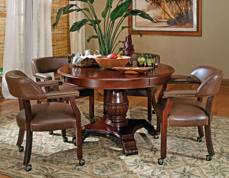 Tournament Arm Chair w/Casters – Brown, Set of 2 from Steve Silver - Luna Furniture