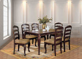 Townsville Dark Walnut 7-Piece Dining Room Set from Furniture of America - Luna Furniture