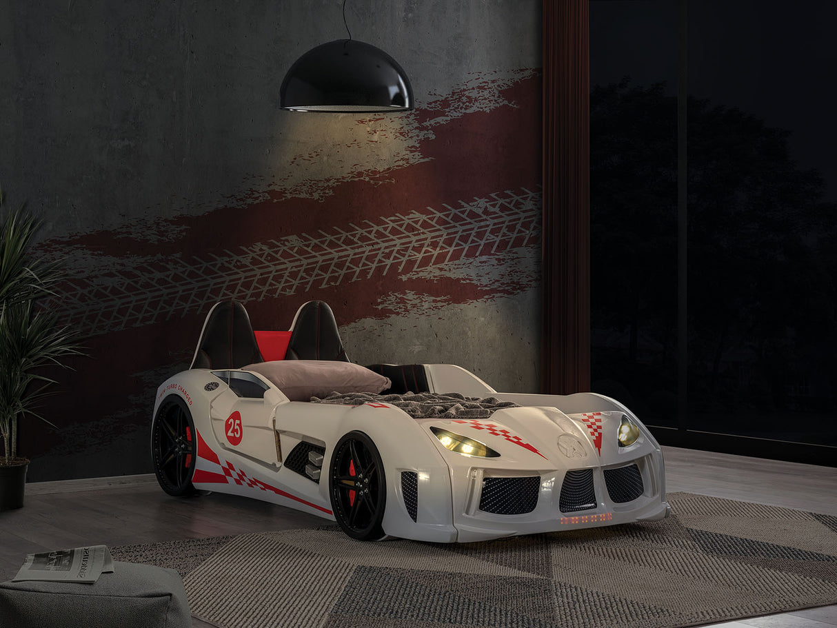 Trackster White Bed from Furniture of America - Luna Furniture