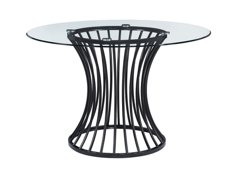 Tracy Light Gray Round Dining Set from Crown Mark - Luna Furniture