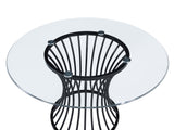 Tracy Black Round Glass Top Dining Table from Crown Mark - Luna Furniture