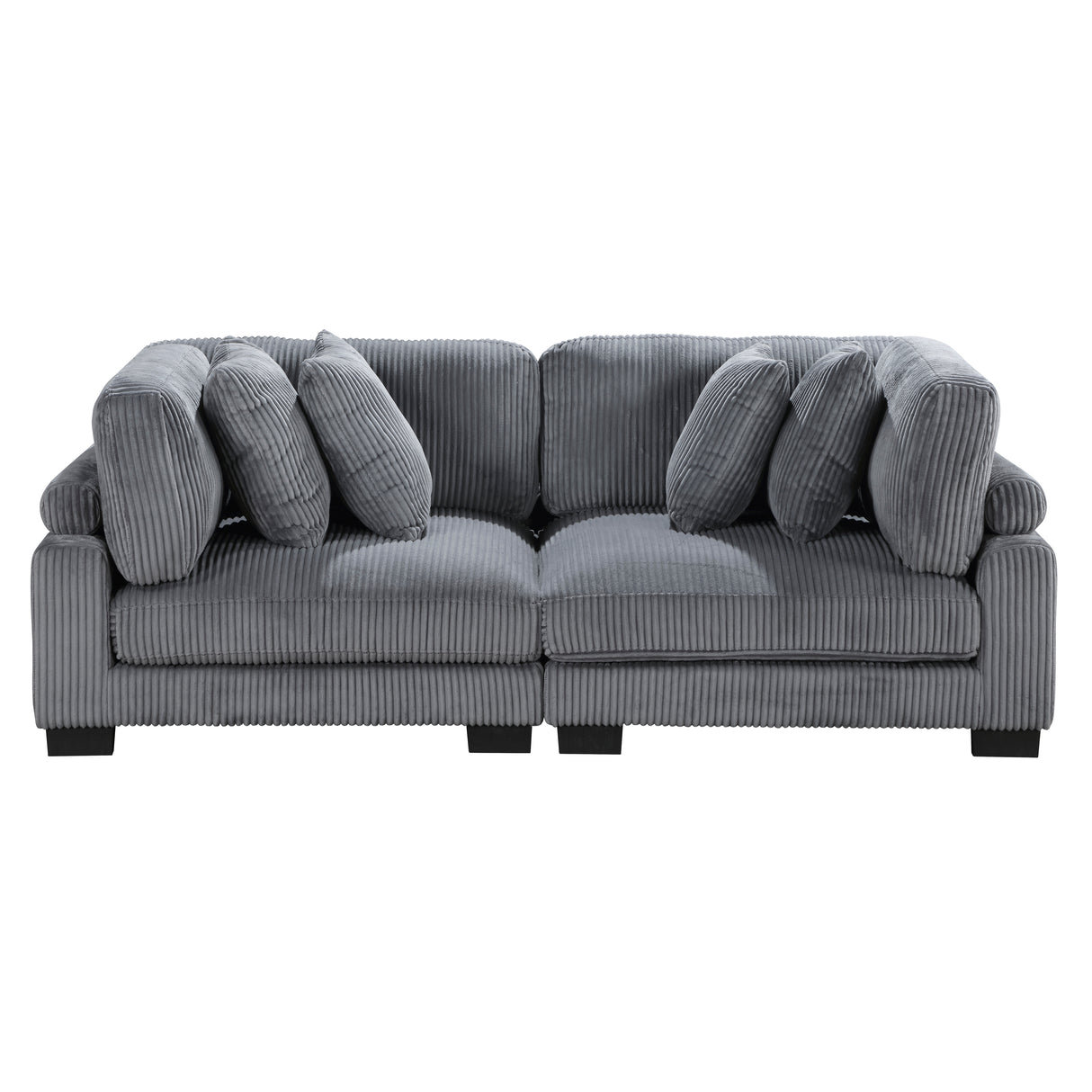Traverse Gray Corduroy 2-Piece Loveseat from Homelegance - Luna Furniture