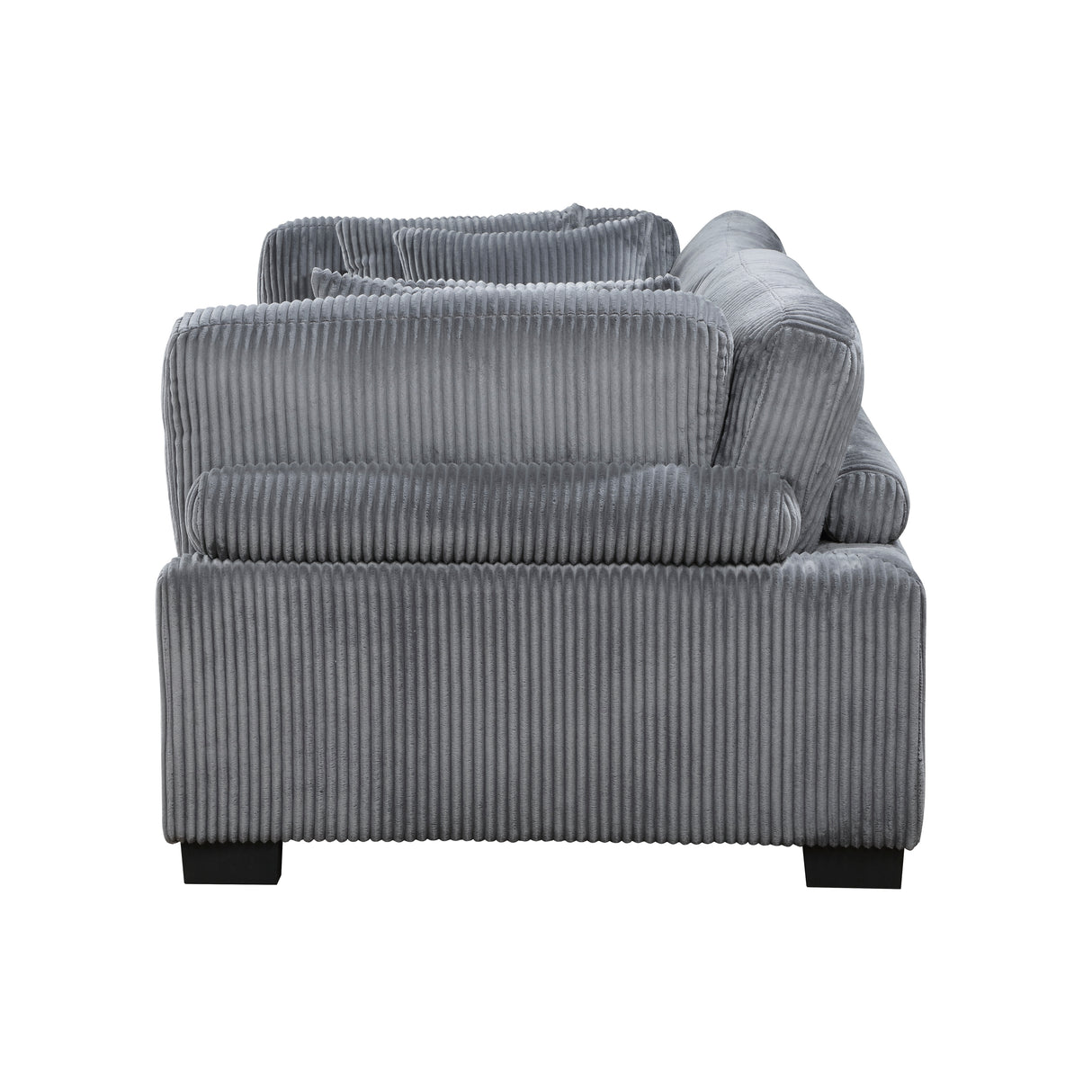 Traverse Gray Corduroy 2-Piece Loveseat from Homelegance - Luna Furniture