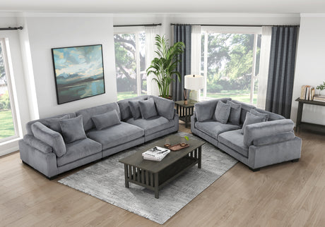 Traverse Gray Corduroy 2-Piece Loveseat from Homelegance - Luna Furniture