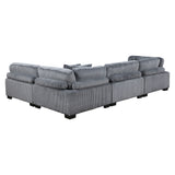 Traverse Gray Corduroy 4-Piece Modular Sectional from Homelegance - Luna Furniture