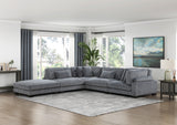 Traverse Gray Corduroy 4-Piece Modular Sectional from Homelegance - Luna Furniture