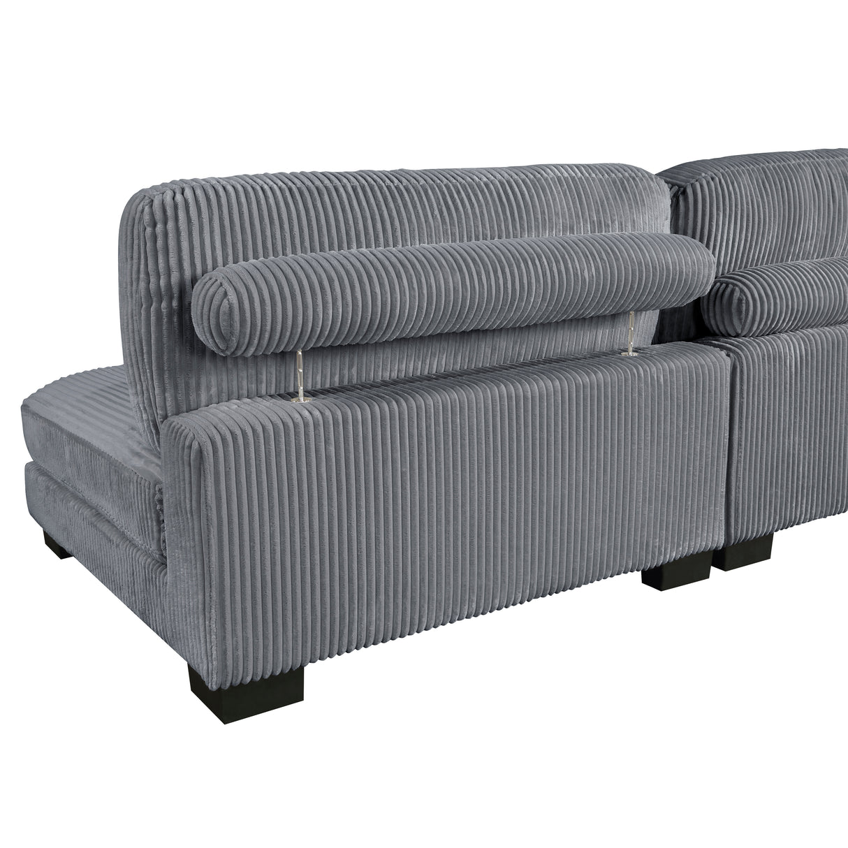Traverse Gray Corduroy 6-Piece Modular Sectional with Ottoman from Homelegance - Luna Furniture