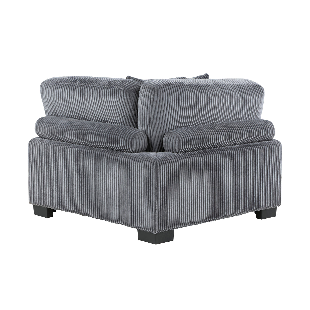 Traverse Gray Corduroy Corner Seat from Homelegance - Luna Furniture