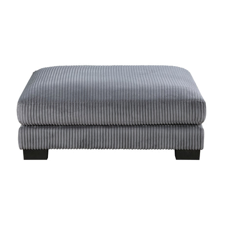 Traverse Gray Corduroy Ottoman from Homelegance - Luna Furniture