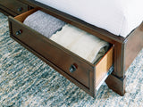 Trellington Brown King Sleigh Storage Bed from Ashley Furniture - Luna Furniture