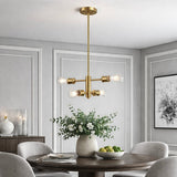 Trellis Four Lights Modern Gold Chandelier Vintage Pendant Fixture for Living Room Dining Kitchen 15"W × 6.75"H from Ashcroft Furniture - Luna Furniture