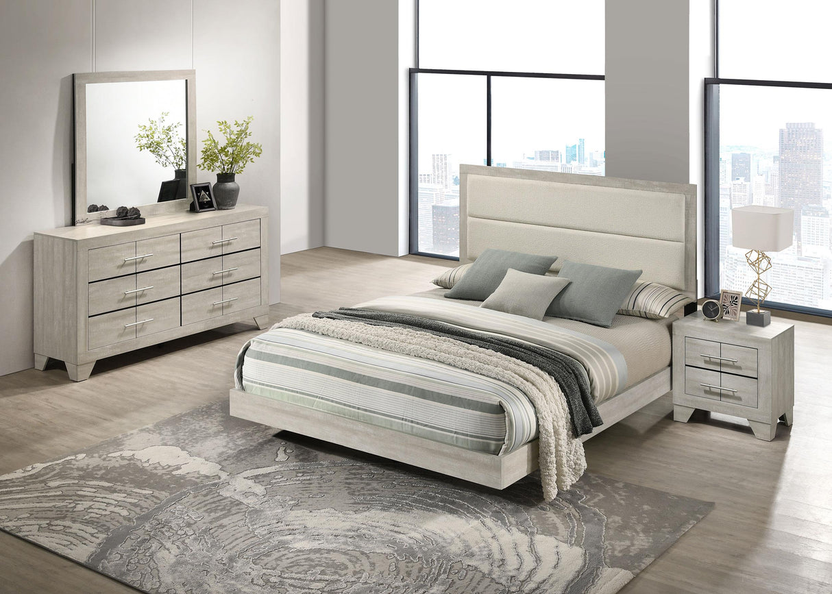 Trenton 4-piece Eastern King Bedroom Set Rustic Cream from Coaster - Luna Furniture