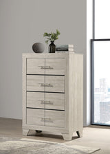 Trenton Rustic Cream 4-Drawer Bedroom Chest from Coaster - Luna Furniture