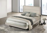 Trenton Rustic Cream 54-inch Wood Eastern King Panel Bed from Coaster - Luna Furniture