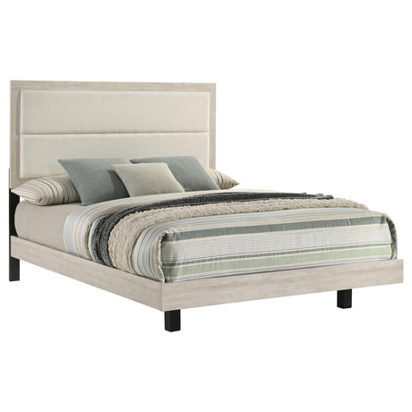 Trenton Rustic Cream 54-inch Wood Full Panel Bed from Coaster - Luna Furniture