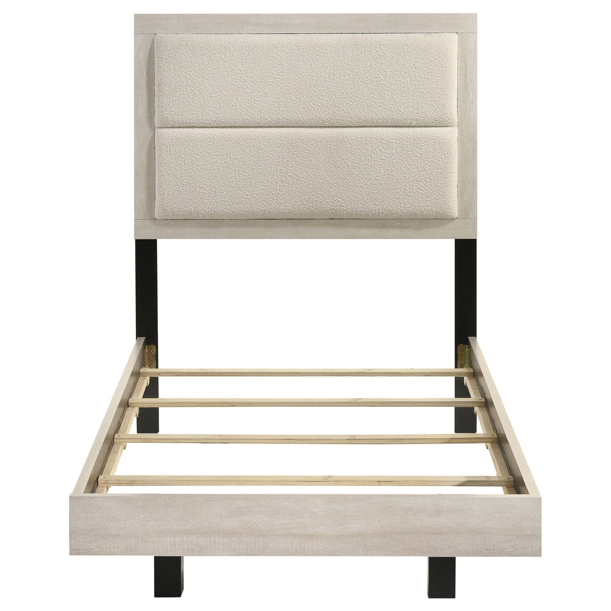 Trenton Rustic Cream 54-inch Wood Twin Panel Bed from Coaster - Luna Furniture