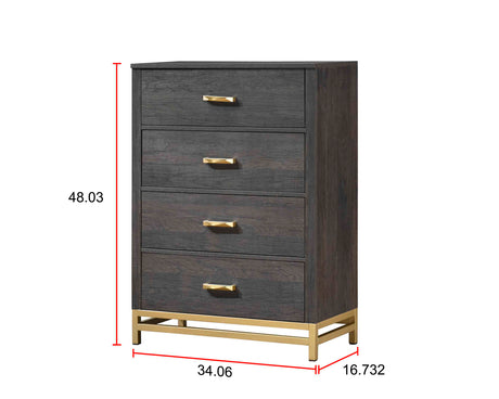 Trevor Brown/Gold Chest from Crown Mark - Luna Furniture