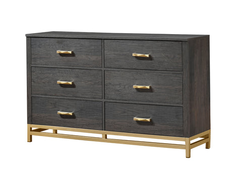 Trevor Brown/Gold Dresser from Crown Mark - Luna Furniture