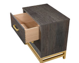 Trevor Brown/Gold Nightstand from Crown Mark - Luna Furniture