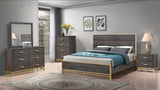 Trevor Brown/Gold Nightstand from Crown Mark - Luna Furniture