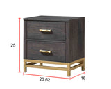 Trevor Brown/Gold Nightstand from Crown Mark - Luna Furniture