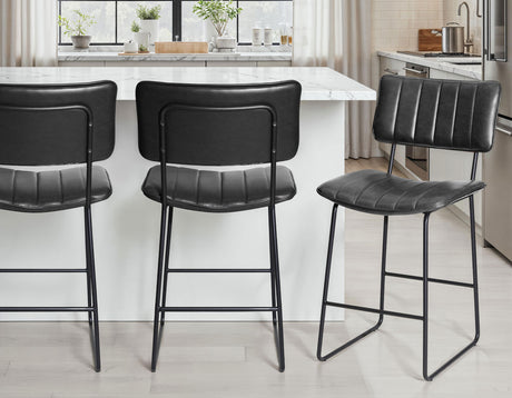 Tribeca Black 24″ Commercial Grade Counter Stool from Steve Silver - Luna Furniture
