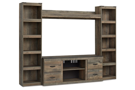 Trinell Brown 4-Piece Entertainment Center from Ashley - Luna Furniture